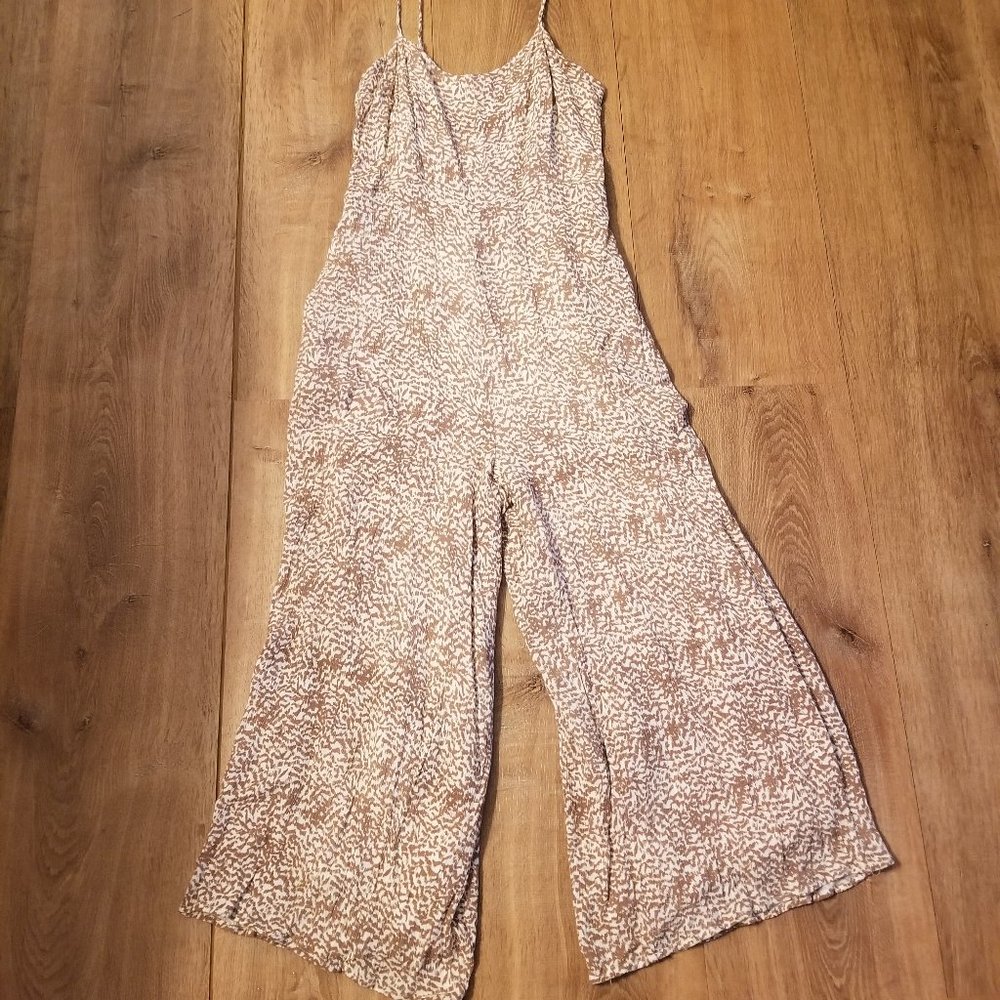 Roan + Ryan brown and white jumpsuit size XS